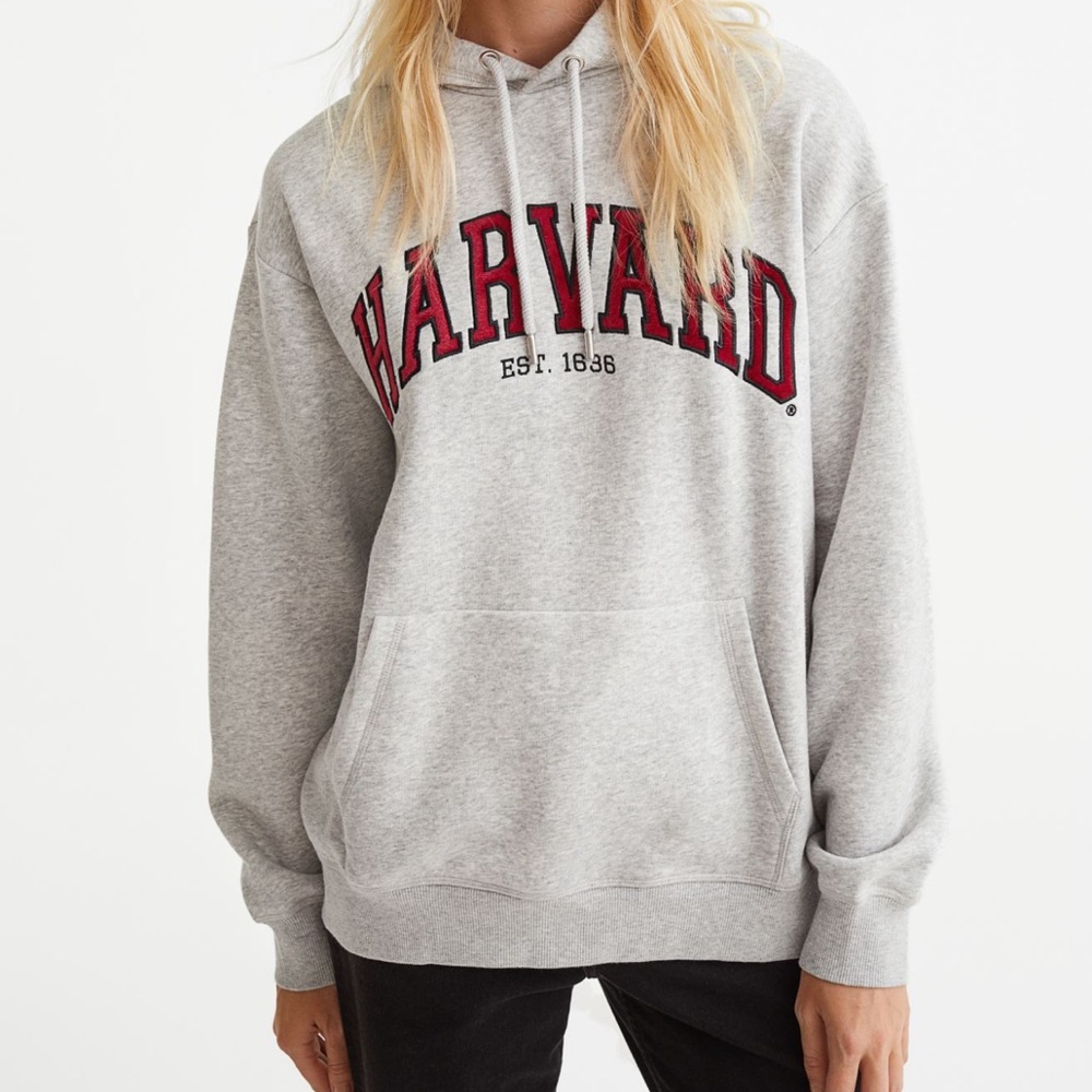 H&M Light Gray Harvard Sweatshirt